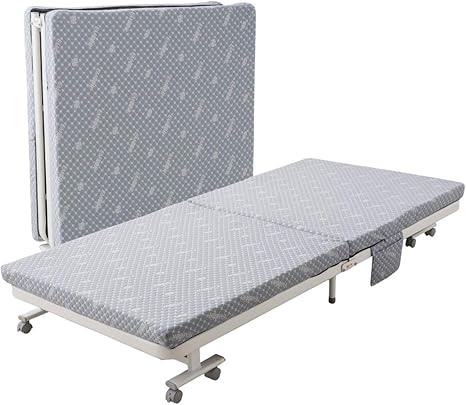 Amazon エムール ベッド 折りたたみベッド シングル マットレス 高反発マットレス リクライニング キャスター付き 耐荷重約500 フレーム マットレスセット オンライン通販