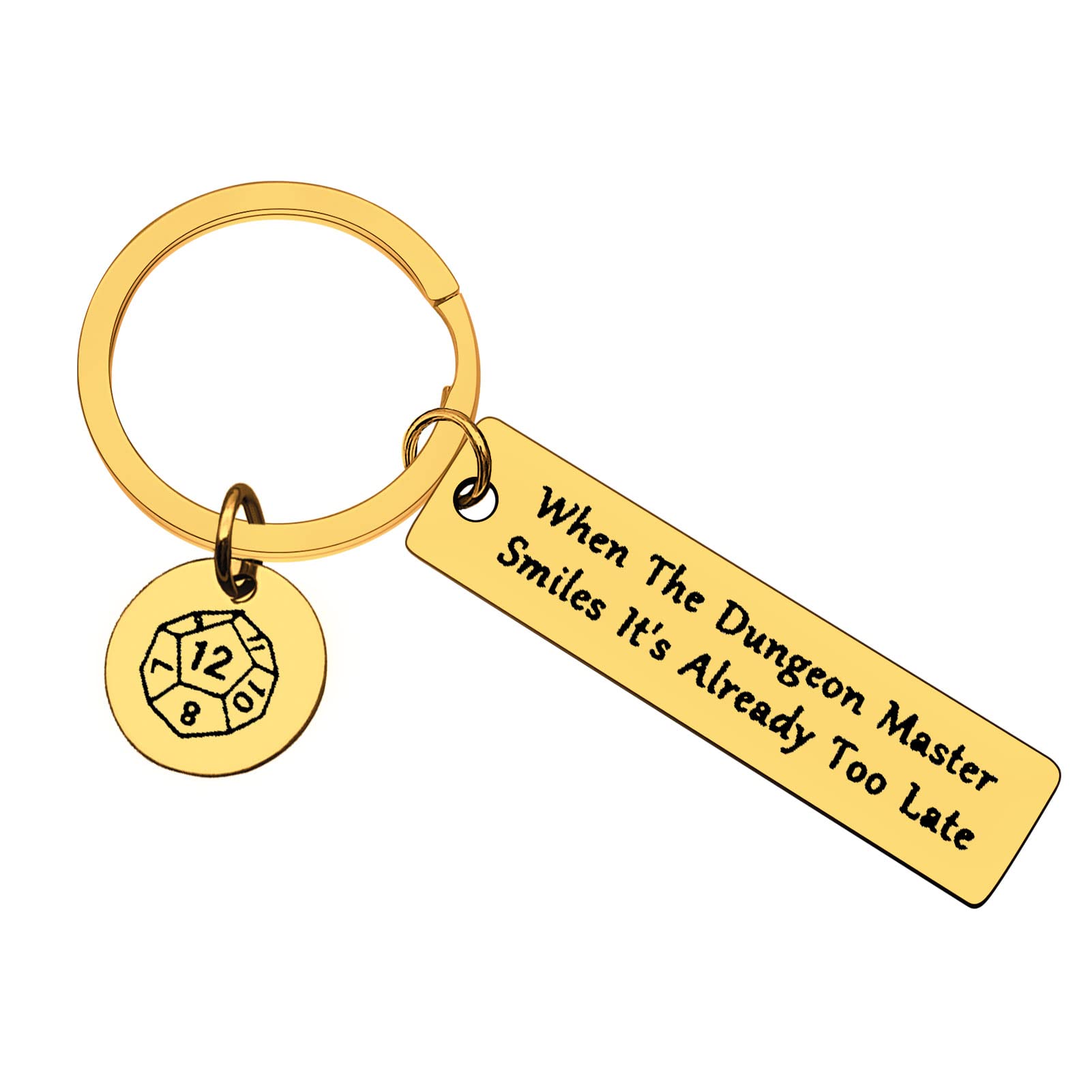 Ximalun Dungeon Master Gift Keyring When The Dungeon Master Smiles It's Already Too Late Keyring DND Gifts RPG Gift Gamer Gift Funny DND Gifts DM Fans Gift