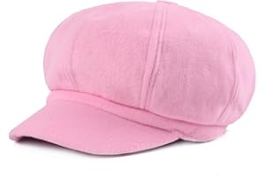 BRCUS Women Vintage Newsboy Cabbie Peaked Beret Cap Warm Baker Boy Visor Hat Flat Cap
