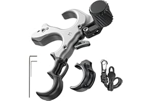 WGNVISREHY Bow Release for Compound Bow, Archery Release Trigger with Wrist Straps and Adjustment Wrench, Aluminum Alloy Comp