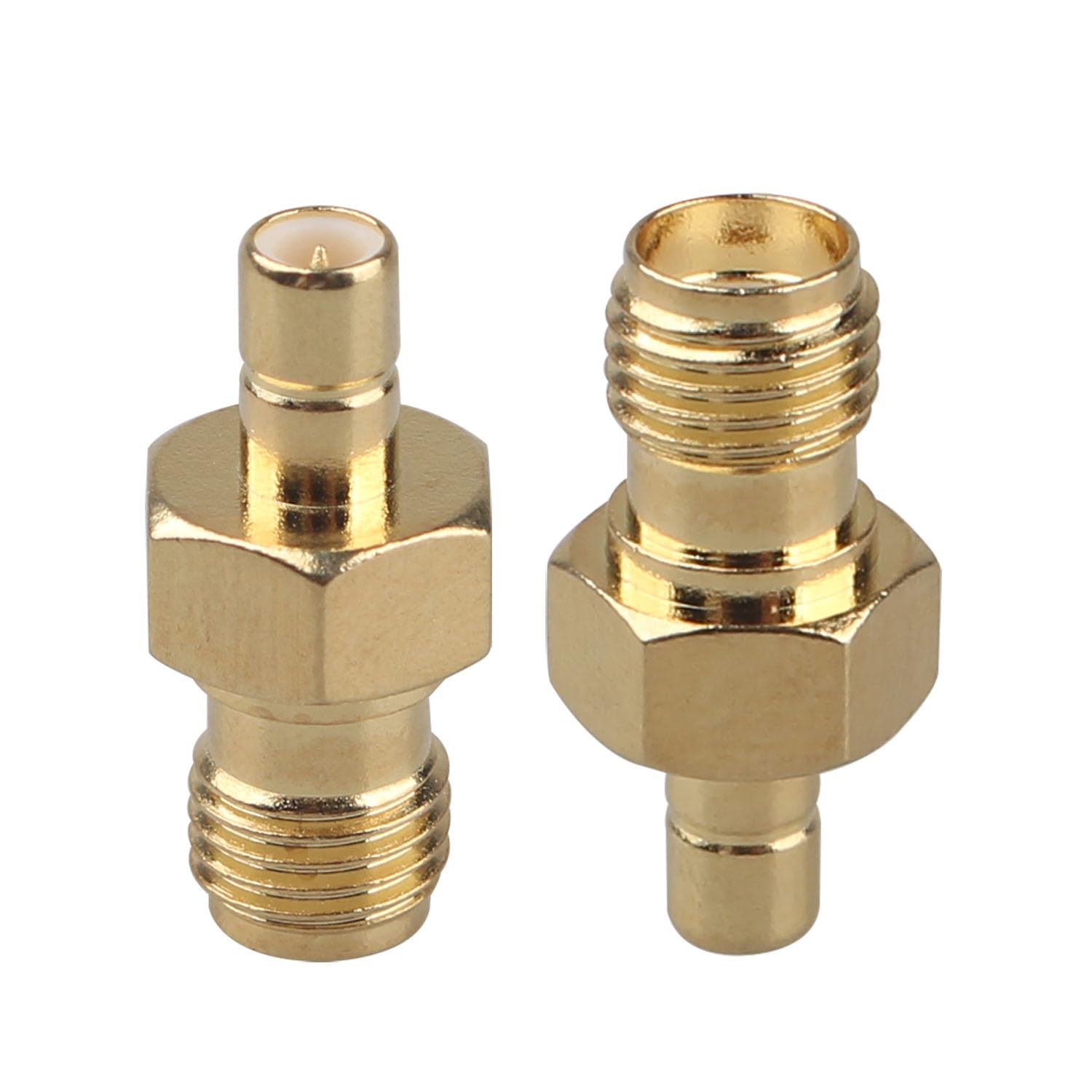 Futheda 2PCS SMA Female to SMB Male Coaxial Adapter SMA to SMB RF Coaxial Connector Compatible with Wi-Fi Router Radio Transceiver Wireless LAN Device GPS External Antenna RF Application Telecom WLAN