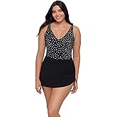 Trimshaper Womens Full Tummy Control Shaping Julie Swimdress with Adjustable Coverage