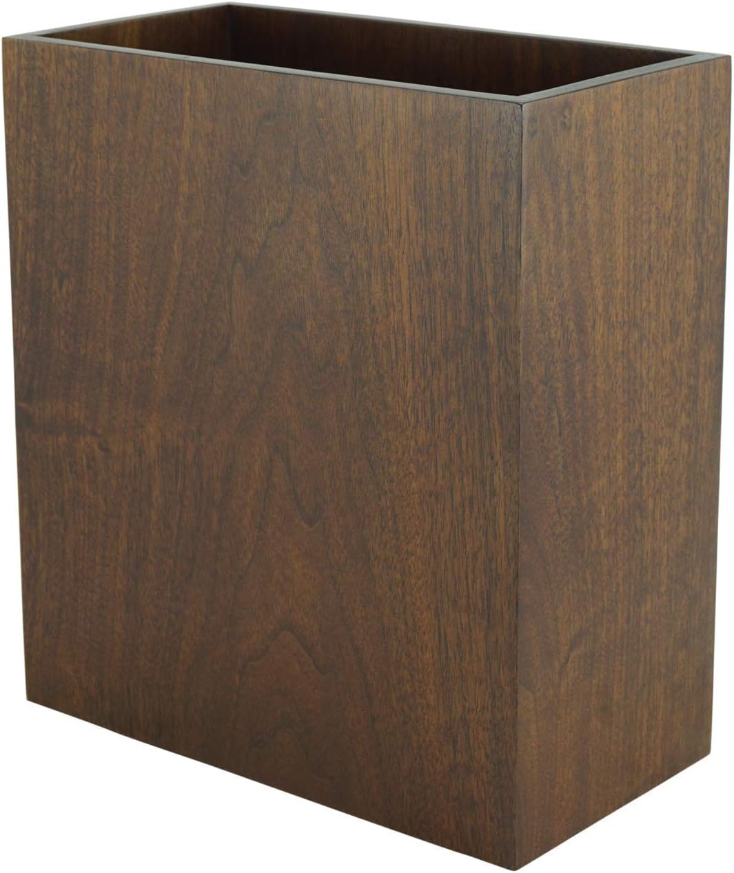 KAHL WOOD DECOR Luxury Walnut Bath Wastebasket in Satin