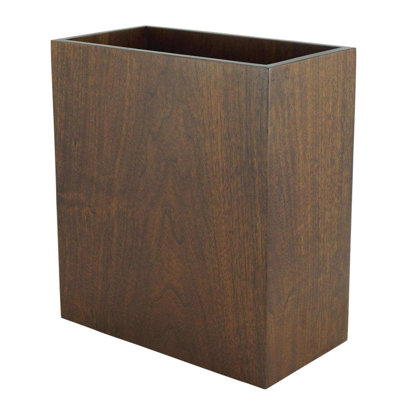 KAHL WOOD DECOR Luxury Walnut Bath Wastebasket in Satin