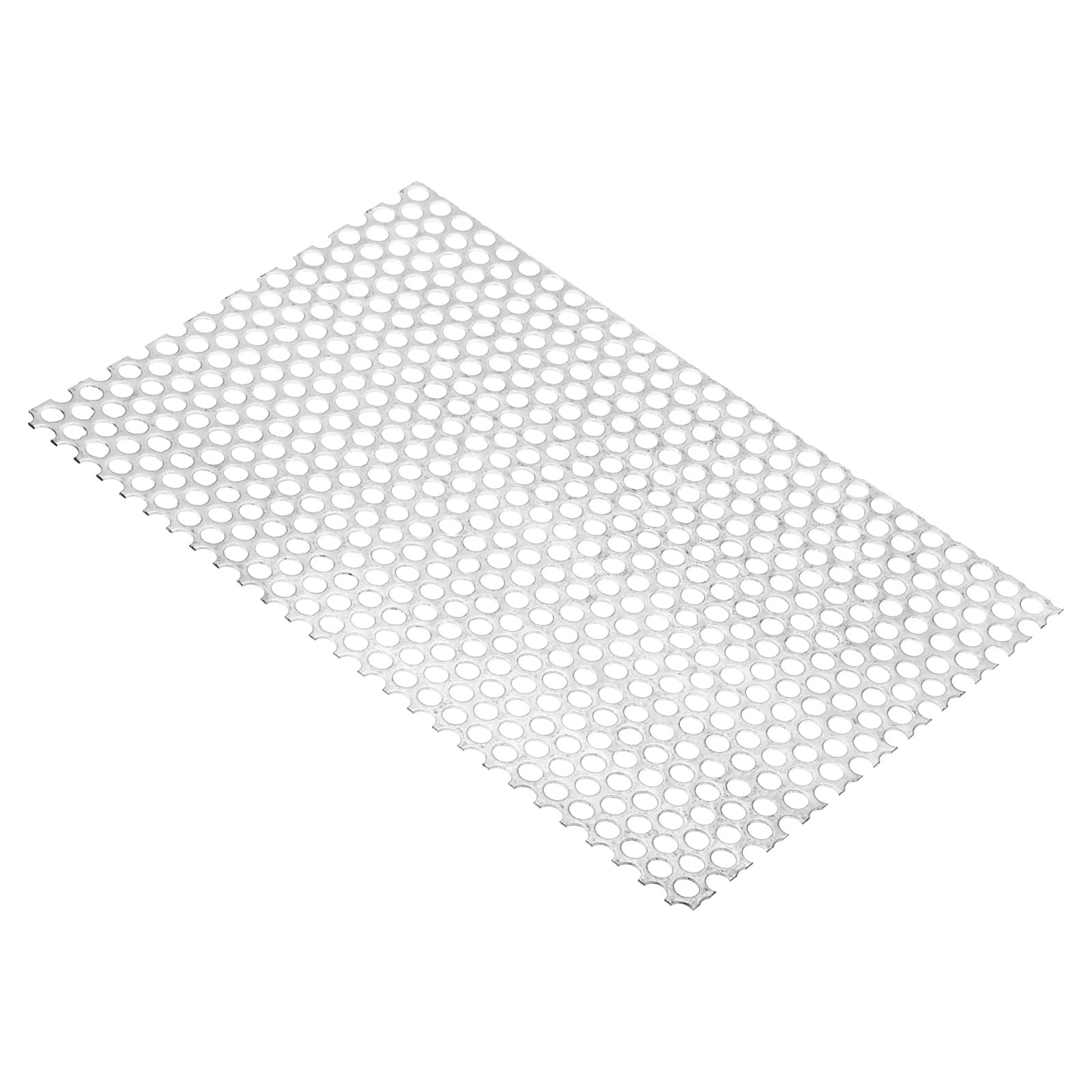 PATIKIL 11.8" x 8" 304 Stainless Steel Perforated Sheet, 0.32" Hole 19GA Expanded Metal Mesh Plate Screen Decorative Meshes for Ventilation Grill Smoking