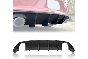 KUAFU Rear Diffuser Compatible with 2015-2024 Dodge Charger Scat SRT Daytona GT R/T Non-Widebody Models Valance Rear Bumper Lip Splitter Spoiler Diffuser Black