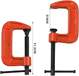 ASelected 4Pcs Mini G Clamp 2 Inch Capacity Orange - Industrial Strength view 2