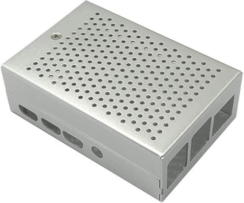 Heaviesk para Raspberry Pi 4 Modelo B Estuche + 5V / 3.3V con Ventilador de refrigeración Kit de Caja de disipador de Calor para Raspberry Pi 4 Modelo B