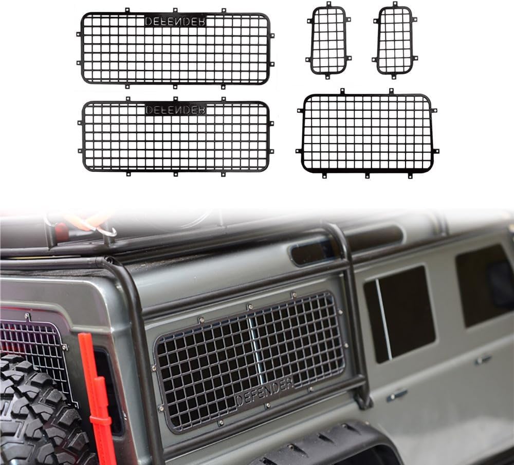 INJORA RC Window Mesh Metal Window Net RC Accessories Protective Net for 1/10 RC Crawler Car TRX4 Trx 4 Defender