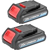 Nicetoro 2Packs 20V 3.0Ah Battery Replacement for Dewalt 20V Battery DCB203 DCBP520, Compatible with Dewalt 20V Cordless Power Tool DCK240C2 DCS356C1