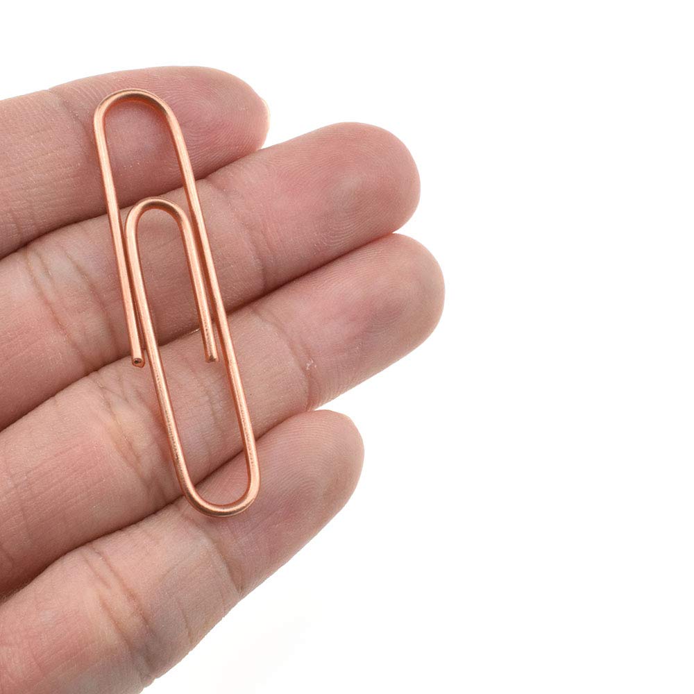 Photo 1 of HAHIYO Paper Clips Large 2 inches Length Rose Gold Paperclips Vinyl Coated Prevent Scratching Tearing The Pages Sturdy for Bookmark Organize Home Office School 80 Pack