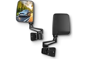 SCITOO Side View Mirrors Fit For 1995 For Jeep Wrangler 1997-2002 For Jeep Wrangler 1987-1994 For Jeep Wrangler Models with Half Door Manual Folding No Heated CH1320102 CH1321102 Pair Mirrors