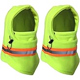 Men Hi Visibility Reflective Winter Thermal Fleece Balaclava Mask Ski Motorcycle Full Face Mask Neck Cover Windproof