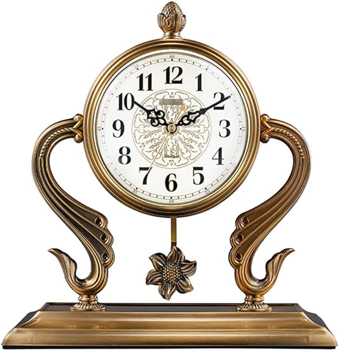 Digitaler Wecker Retro Gold - Stille Tischuhr 11x17cm