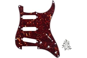 ROZILO Vintage Tortoise SSS 11 Holes Strat Electric Guitar Pickguard Scratch Plate For USA/Mexico Stratocaster Modern Style Guitar Parts