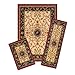 Achim Home Furnishings Capri 3-Piece Rug Set, Wrought Iron Medallion