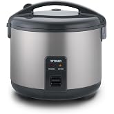 Tiger JNP-S55U-US 3 Cup Capacity White Rice Cooker with Non-Stick Inner Pot, Retractable Power Cord, and Keep Warm up to 12 hours (Urban Satin)
