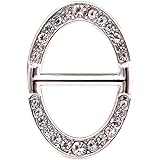 Maikun Oval Scarf Ring Elegant Simple Design Metal Scarf Jewelry Gold Gift for Valentine's Mother's Day