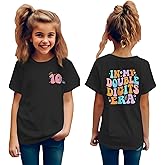 GLIGLITTR in My Double Digits Era Birthday Girl Shirt 10 Year Old 10th Birthday Girls T-Shirt Girls Ten B-Day Party Tee Tops