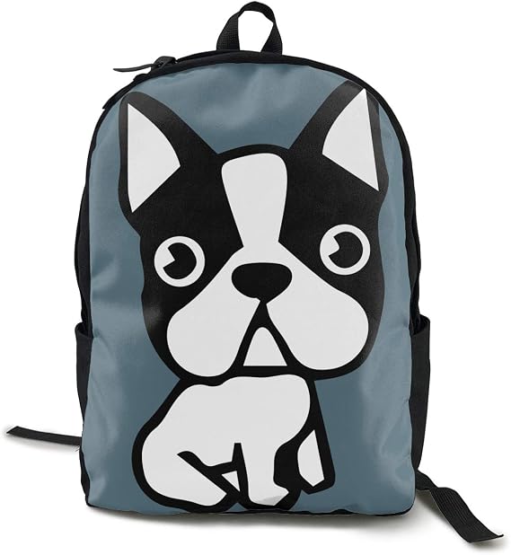 Amazon Co Jp 萌え子犬 ワンちゃん ボストンテリア フレンチブルドッグ どっち リュックサック バックパック 通勤 通学ビジネスバッグ レインカバー付き 盗難防止 アウトドア 高校生 大学生 男女兼用 シューズ バッグ