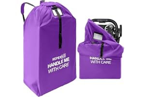reperkid Premium Large Stroller Travel Bag for Airplane - 47" Hx24 Wx15 D Ideal for Large Single/Double/Jogging Strollers, Durable, Water-Resistant with Adjustable Straps. (purlpe)
