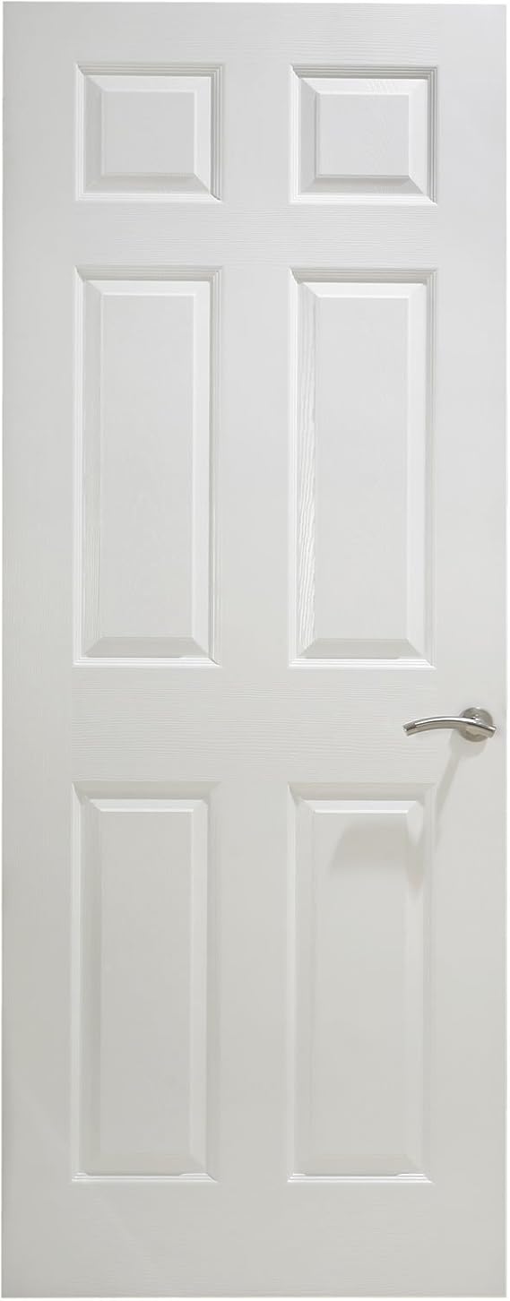 Premdor Moulded 6 Panel Textured Internal Door H 78in x W 27in x D 35mm Wood Panelled Doors