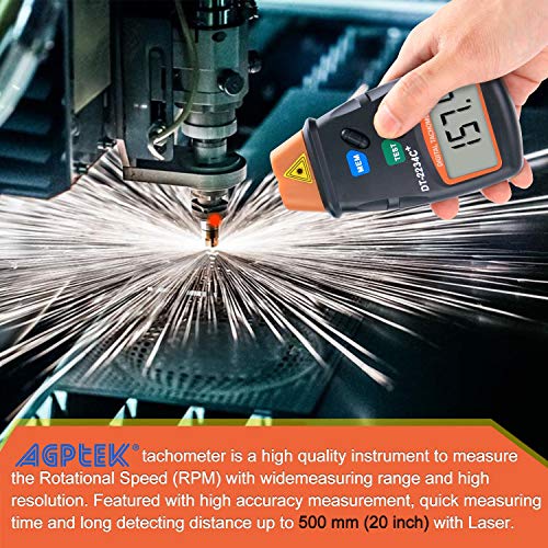 FITNATE Professionele digitale toerentalmeter, contactloze digitale laserfoto-toerentalmeter - Image 4