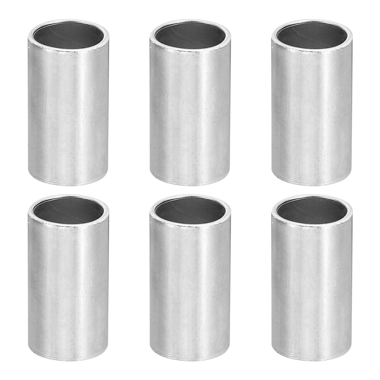 PATIKIL M10 Steel Spacers, 6 Pcs Metal Spacers Steel 10.1mm ID x 12mm OD x 21mm L Carbon Steel Spacer Screw Standoff Round for 2/5in or M10 Screw Bolts