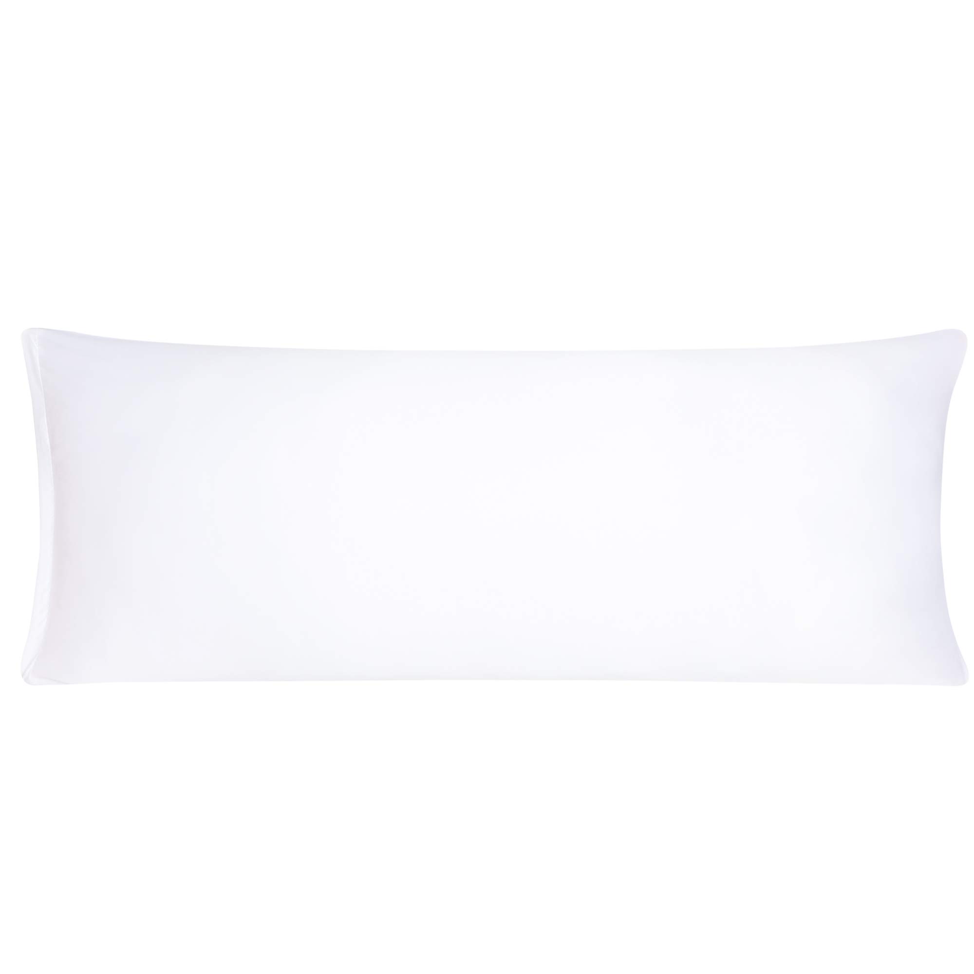 sourcing map Snow White Bolster Pillow Cases, Silky Satin Body Pillow Cover with Zipper, Long Body Pillowcase for Hair and Skin, 21x54