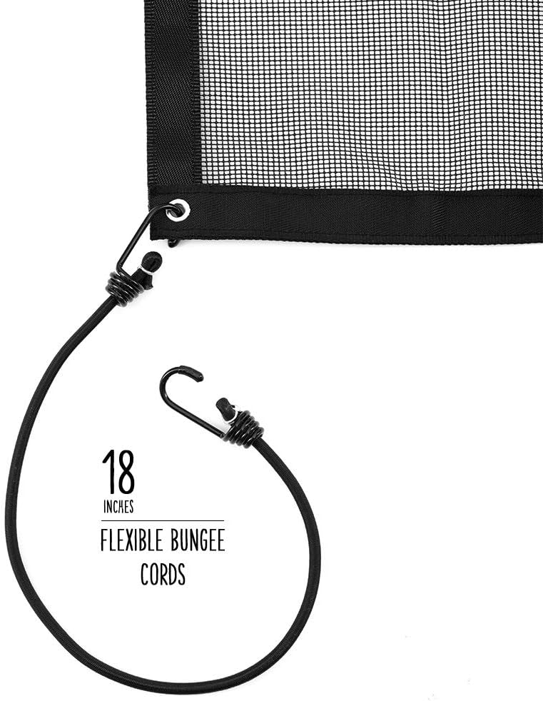 DOGUAL Car Dog Net Barrier - Universal Fit Sturdy Mesh, Easy to Install, Convenient for Air Conditioning, Easy to Clean & with Flexible Bungee Cords for Seat Movement : Pet Supplies