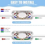 AXFEE 6A Double Pole Inline Cord Switch 2-Pack Torpedo White 250V view 3