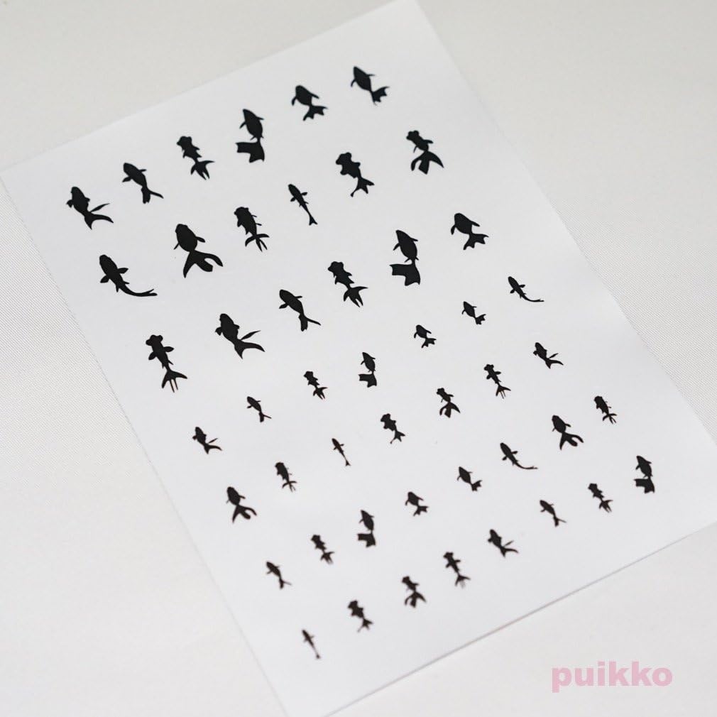 Amazon レジン封入用透明シール 金魚シルエット デコ素材 通販