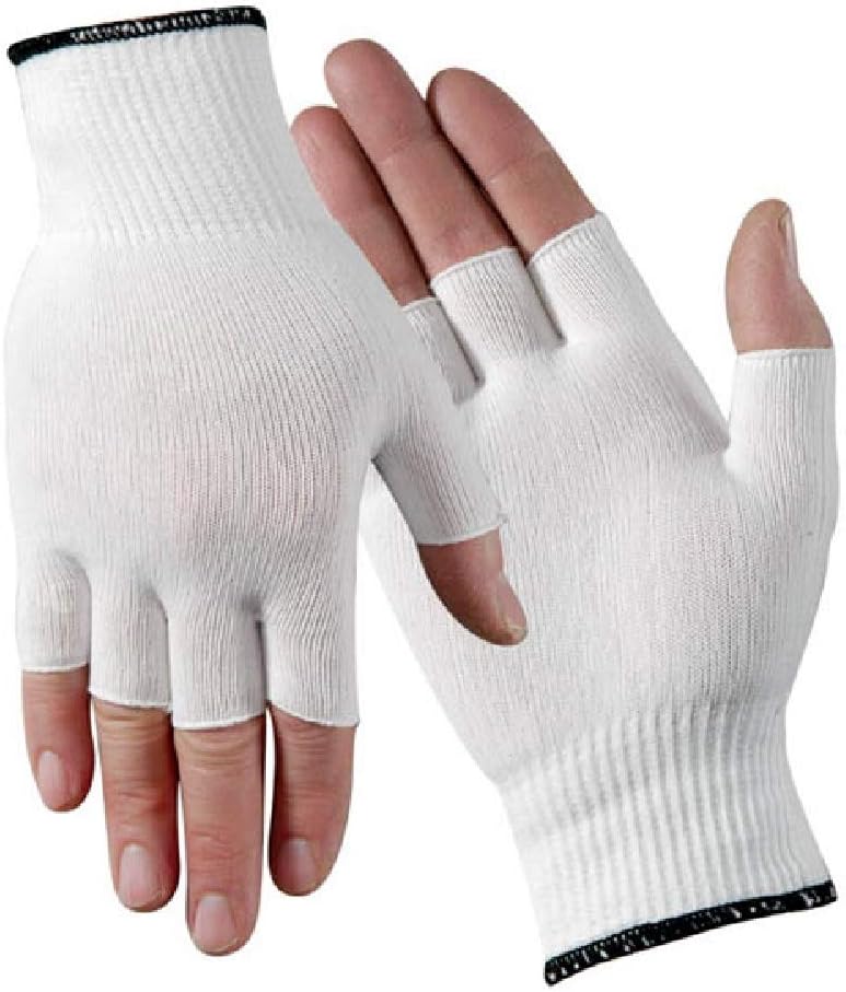All-Day Reusable Protrective Half-Finger Nylon Glove Liner - 1 Pair
