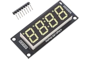 0.56-Inch TM1637 4-Digit Common-Anode Seven-Segment LED Display Module for Arduino — RGB Color Options (Red/Green/Blue/Yellow