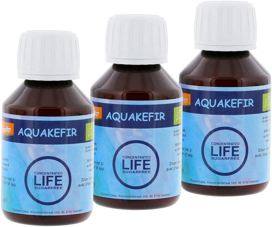 3X 100ml Bottles of Concentrated Sugar Free Water Kefir Bacterial Cultures, Add 1 Part Aquakefir to 10 Parts Water or Fruit Juice and it’s Ready to Drink.