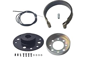 CPVNQMDG Rear 4" Drum Brake Band Pin with 65" Cable for Go Kart 3/4" Bore & 3/16" Keyway black for Mini Bike 212cc 196cc 6.5hp Dune Buggies Drift Trike Heavy Duty Go Kart Cart with Hardware Kit