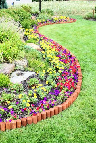 Greenes Wood Log Edging 5 In. H x 30 In. L (6-pack 15 Ft.) - Garden