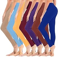 High Waisted Leggings for Women - Soft Athletic Tummy Control Pants for Running Cycling Yoga Workout - Reg & Plus Size