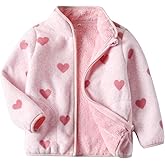 Achiyi Toddler Girls Boys Fleece Jacket Kids Sherpa Lined Jackets Fall Winter Warm Coats Clothes for Baby 2-7Y
