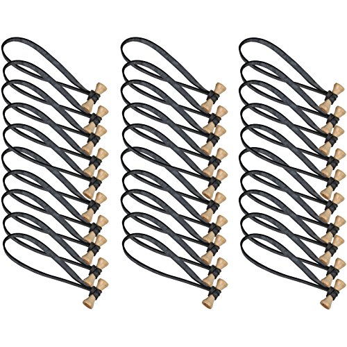 Platinum Tools 19501 Heavy Gauge Natural Rubber and Bamboo Bongo Ties, 30-Pack - Thumbnail 2