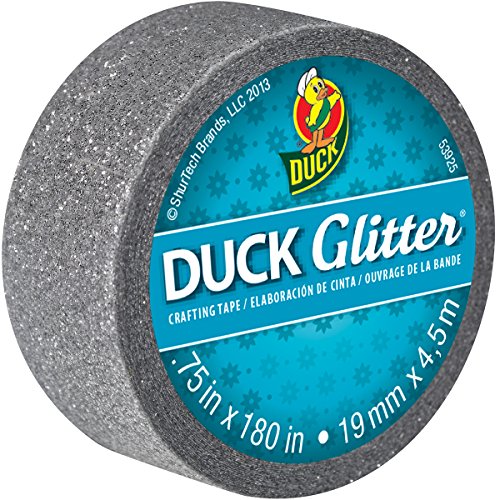 Shurtech Duck Glitter Crafting Tape, .75 x 180 Inches, Silver
