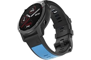 OVERSTEP Compatible with Fenix 5 Watch Band for Garmin Fenix 5 Plus/Fenix 6/Fenix 6 Pro/Fenix 7/Forerunner 935/Forerunner 945/Approach S62/Quatix 5, Sky Blue
