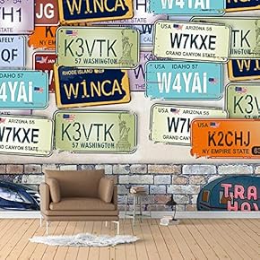 Wall Murals for Bedroom Vintage Bar Theme Removable Wallpaper Peel and Stick Wall Stickers - 66x96 inches
