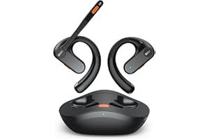 EKSA Open-Ear Bluetooth Headphones Air Conduction Wireless Earphones - 70H Playtime IPX5 Waterproof Open Ear Earbuds - Bluetooth 5.3 Headset with TubeBass Technology (Open Ear)