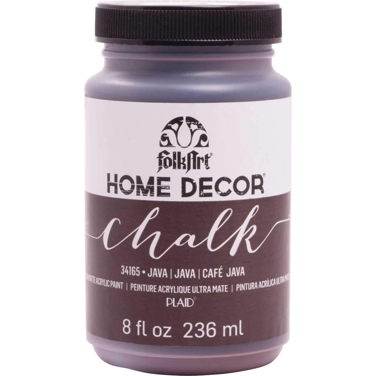 Plaid:Craft Folkart Home Decor Chalk Paint 8 Oz-Java