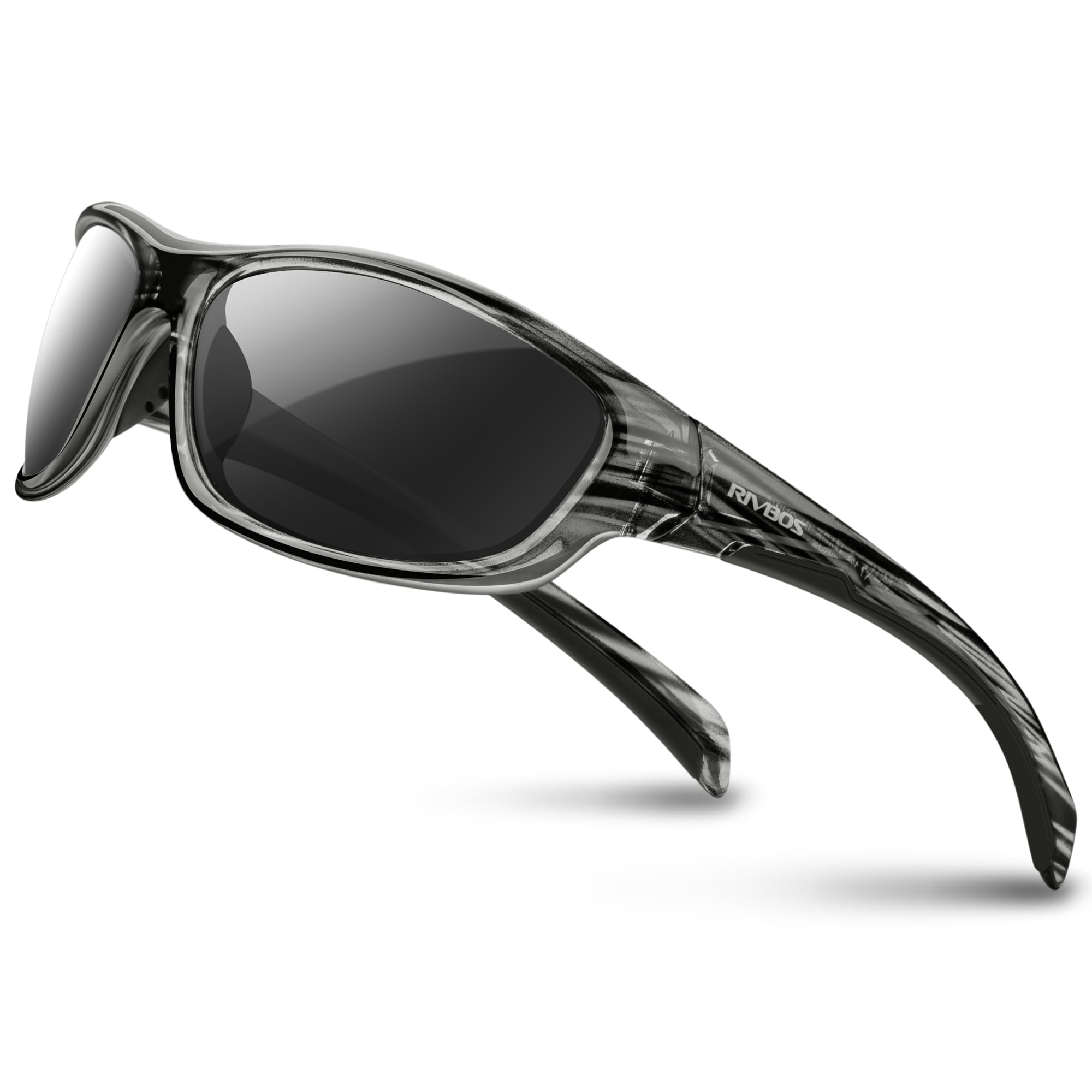 RIVBOS Polarized Sports Sunglasses Driving shades For Men TR90 Unbreakable Frame RB832