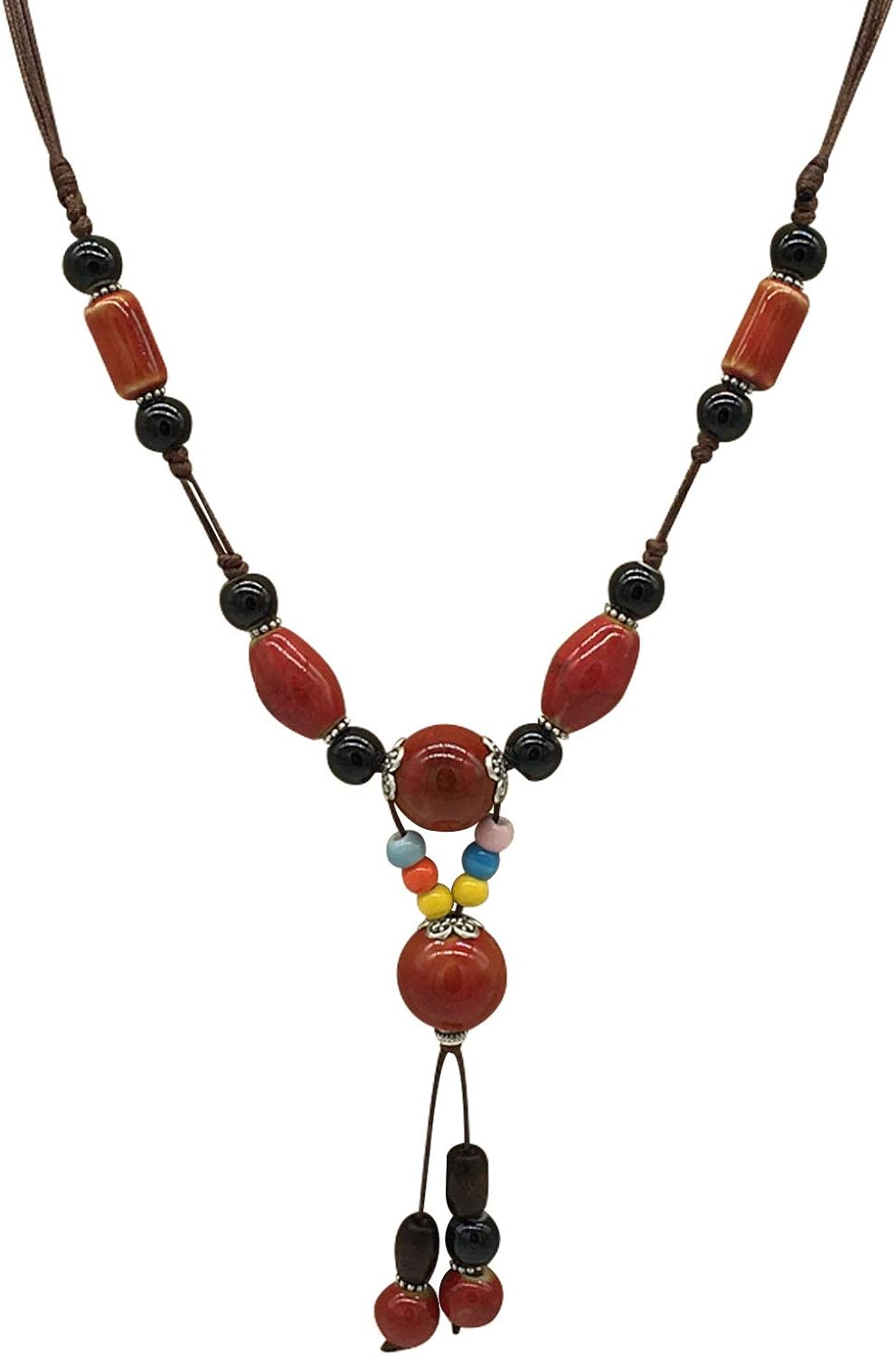 JHWZAIY Boho Necklaces for Women, Strand Beads Hippy