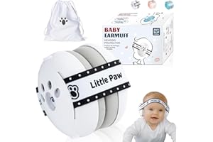 DEKUKAR Baby Ear Muffs Noise Protection for Babies Toddlers up to 36 Months - CE Certified - Adjustable Infant Noise Cancelling Headphones Against Hearing Damage & Improves Sleep, Baby Airplane Essentials