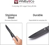 Whitby Pocket Knife Stainless Folding Knife Black Pakkawood Handle 2.25" Blade view 2
