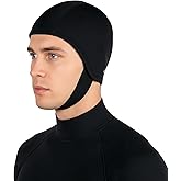 Dizokizo Neoprene Diving Hood for Men Women, Thermal Wetsuit Hood Swim Cap with Chin Straps, 3mm Diving Headgear Surfing Head Cover for Water Sports Scuba Snorkeling Kayaking Sailing